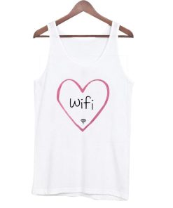 Wifi tanktop with heart around it love tenk top