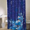 WinterChristmasScene shower curtain customized design for home decor