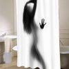 Woman Silhouette shower curtain customized design for home decor