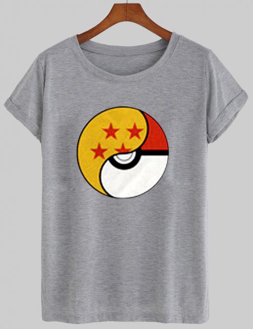 a black dragon ball pokemon crossover shirt