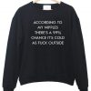 according to Sweatshirt