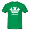 adidogs funny parody tshirt Forest Green