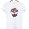 alien head floral T shirt