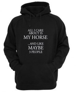 all i care about is my horse hoodie