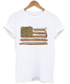 american flag blunt T shirt