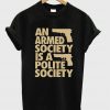 an armed T shirt