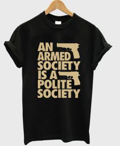 an armed T shirt