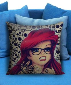 ariel little mermaid disney skull Pillow case