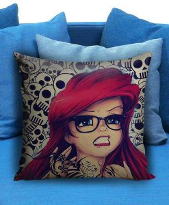 ariel little mermaid disney skull Pillow case