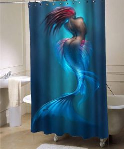 artwork of mermaids shower curtain customized design for home decor