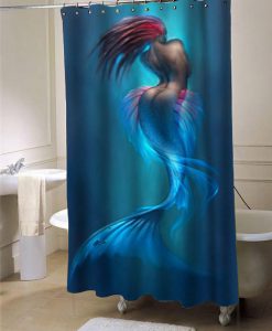 artwork of mermaids shower curtain customized design for home decor