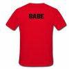 babe tshirt back