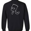 bart simpson sweatshirt back