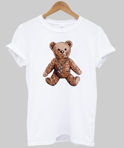 bear with gold chain T shirt