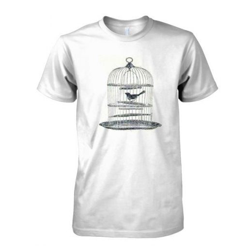 bird cage illustration tshirt