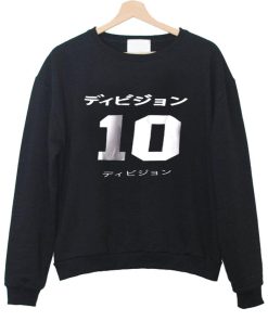 black japanese jersey sweatshirt