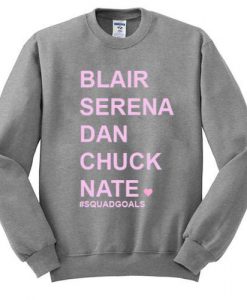 blair serena dan chuck nate quad gold sweatshirt