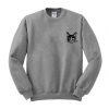 cat pattern long  sweatshirt