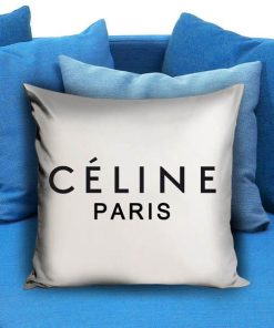 Celine paris fashion white black Pillow case