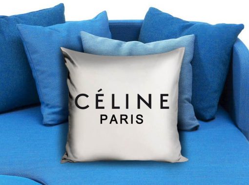 Celine paris fashion white black Pillow case