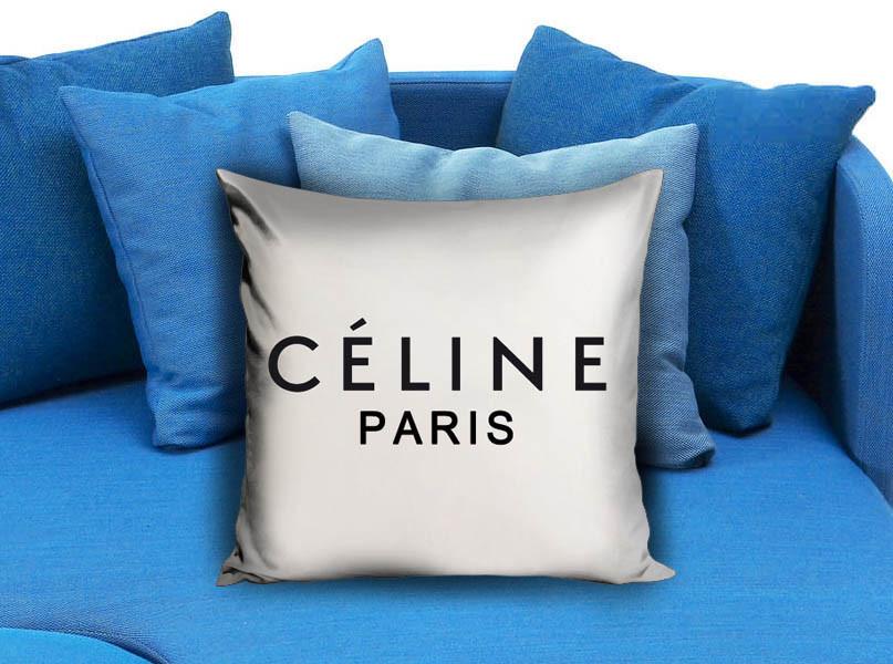 Celine paris fashion white black Pillow case