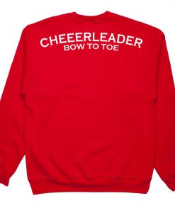 cheeerleader bow to toe sweatshirt back