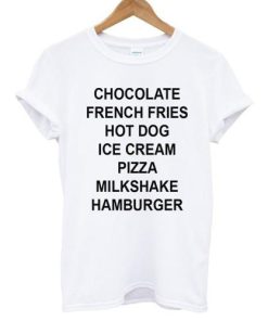 chocolate french fries hot dog ice cream shirt