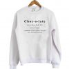 chocolate sweatshirt