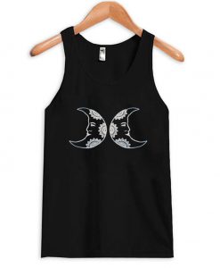 crescent moon face Tank Top