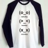 cute emoji days raglan