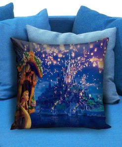 disney tangled rapunsel watching lantern in the castle Pillow case