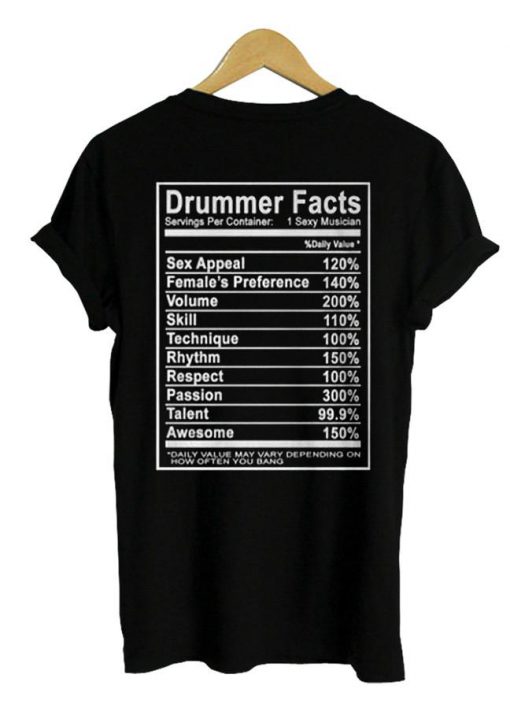 drummer T shirt back