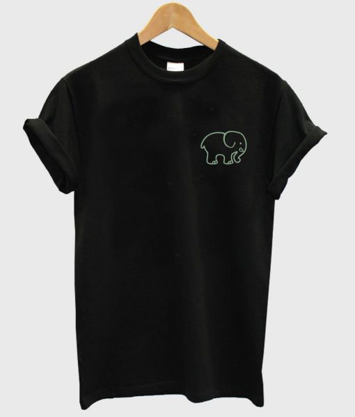 elephant fan art pocket T shirt