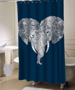 elephant punch trunk love shower curtain customized design for home decor