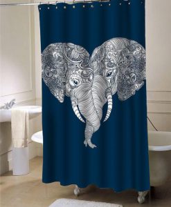 elephant punch trunk love shower curtain customized design for home decor