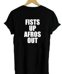 fists up tshirt back