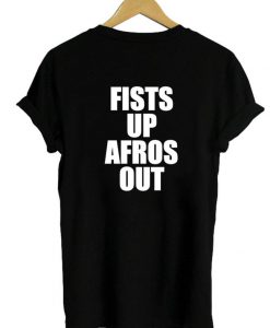 fists up tshirt back