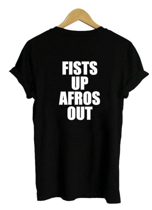 fists up tshirt back