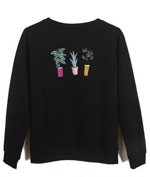 flower on pot sweatshirt