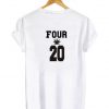 four 20 tshirt back