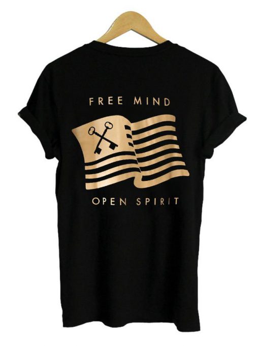 free mind open spirit tshirt back