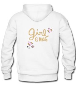 girl gang hoodie black