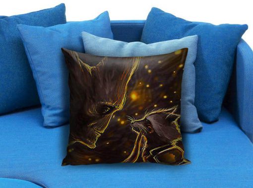 guardians of the galaxy groot rocket Pillow case