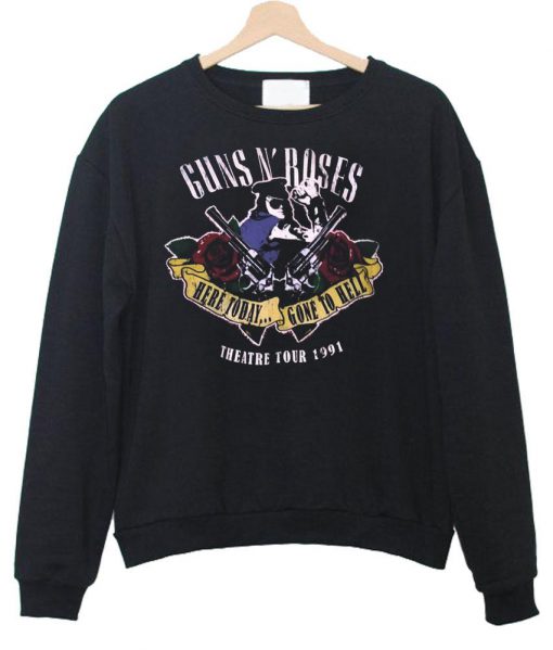 guns and rose sweatsirt