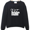 hair  sweatshirt