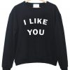 i like you sweatshirt