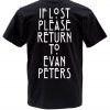 if lost please T shirt back