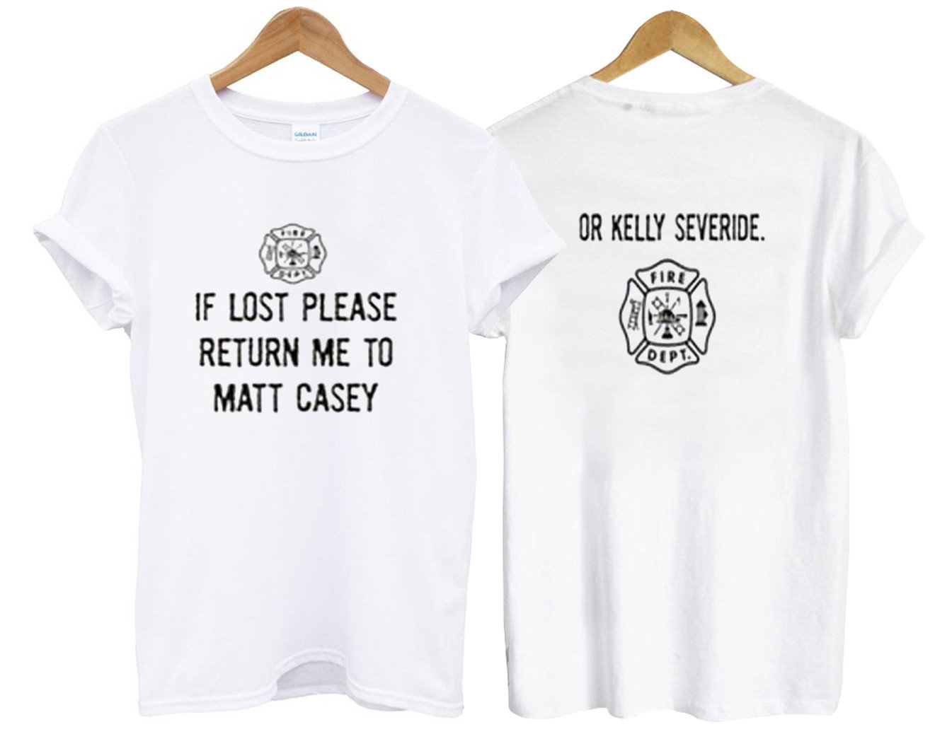 if lost please return me to matt or kelly two side tshirt