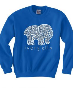 ivory ella elephant front sweatshirt