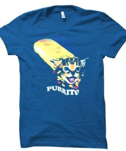 kitten in a burrito purrito tshirt